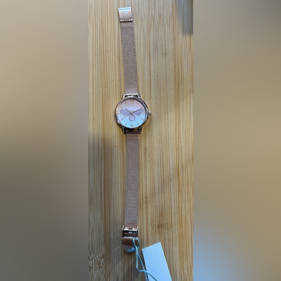Olivia Burton Sweet Bee Watch With 34mm Pink & SkyBlue Face With Bee main image 5